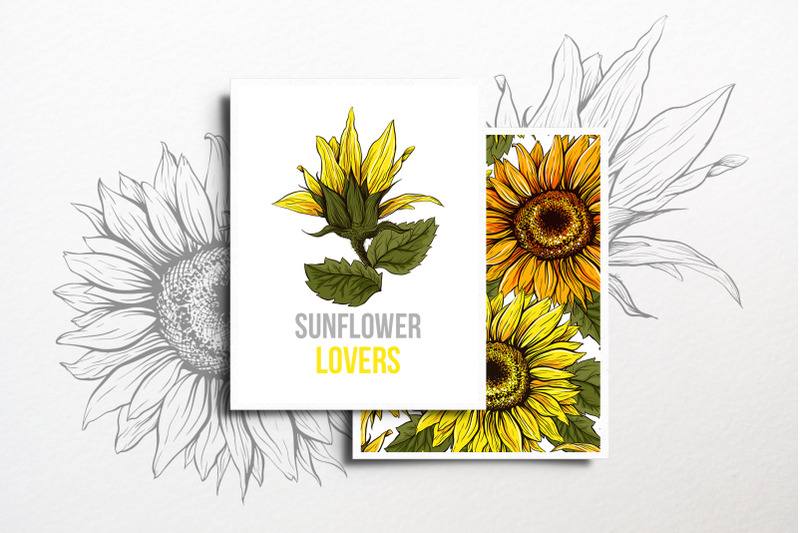 sunflower-patterns-collection