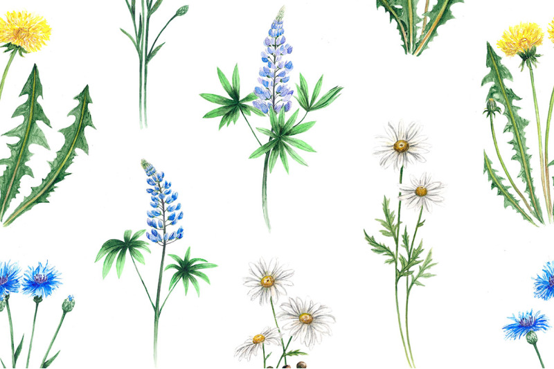 wildflowers-watercolor-pattern