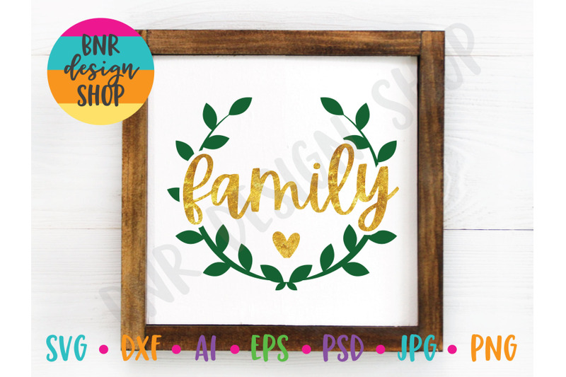 family-svg-wreath-svg-svg-for-sign-making-svg-file-dxf-file