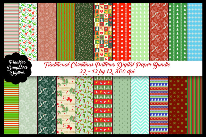 traditional-christmas-pattern-papers-digital-paper-pack