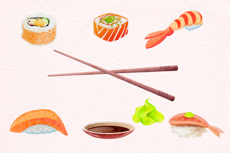 watercolor-sushi-clipart