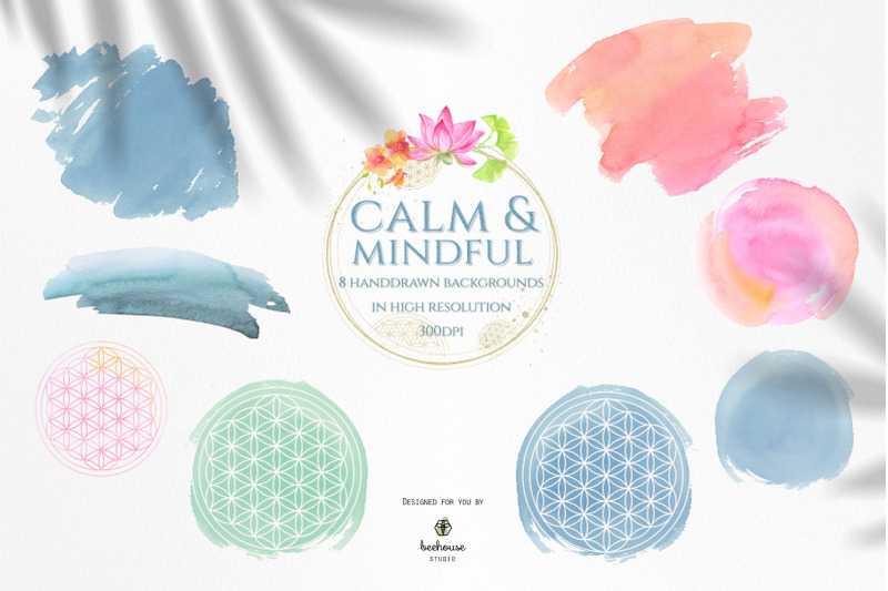 calm-amp-mindful-hand-drawn-watercolor-elements