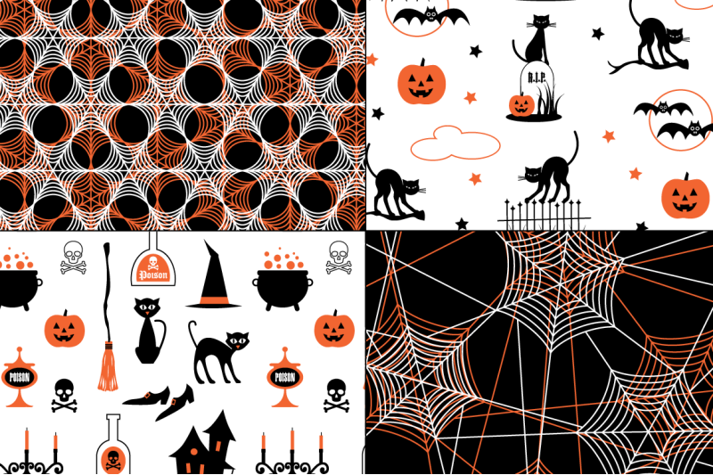 seamless-orange-amp-black-halloween-patterns