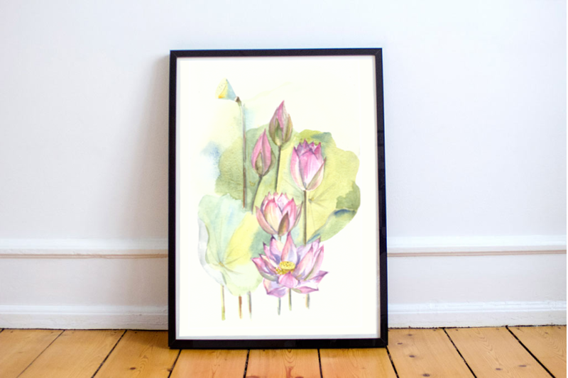 watercolor-waterlily-illustration