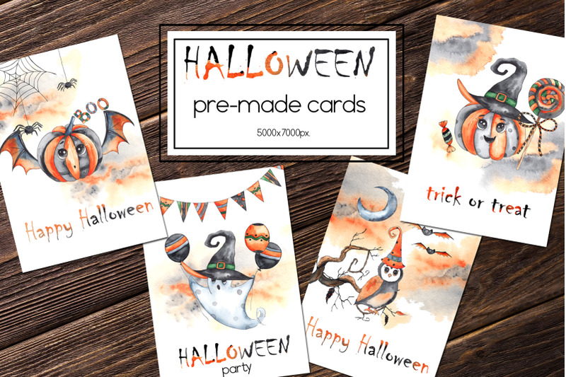 halloween-party-watercolor-collection