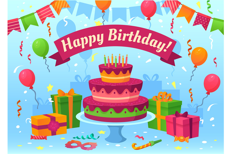 cartoon-happy-birthday-card-celebration-gifts-flags-and-birthday-bal