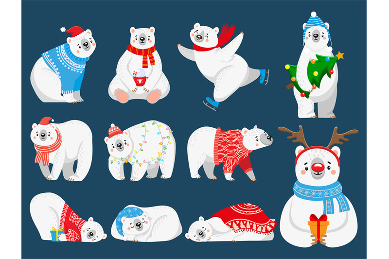 christmas-polar-bears-arctic-bear-with-new-year-gifts-happy-snow-ani