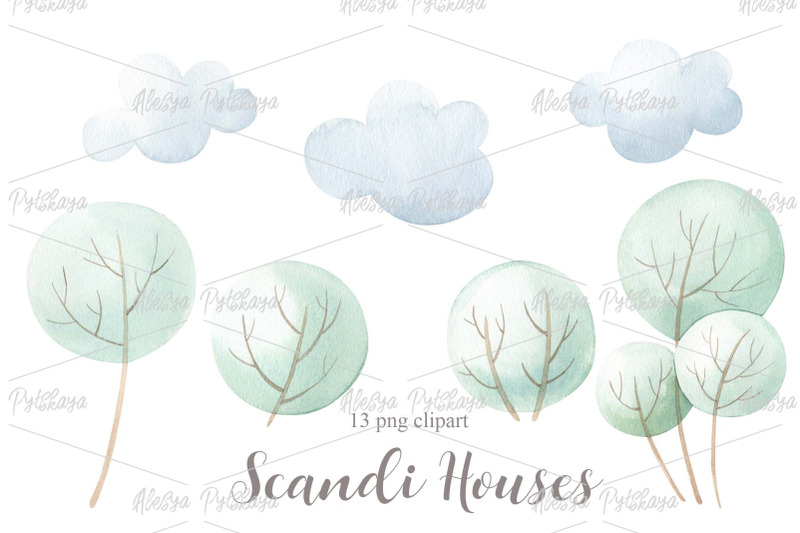 scandi-houses-watercolor-set