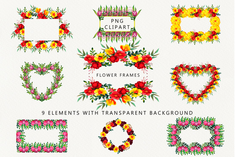 watercolor-floral-frames