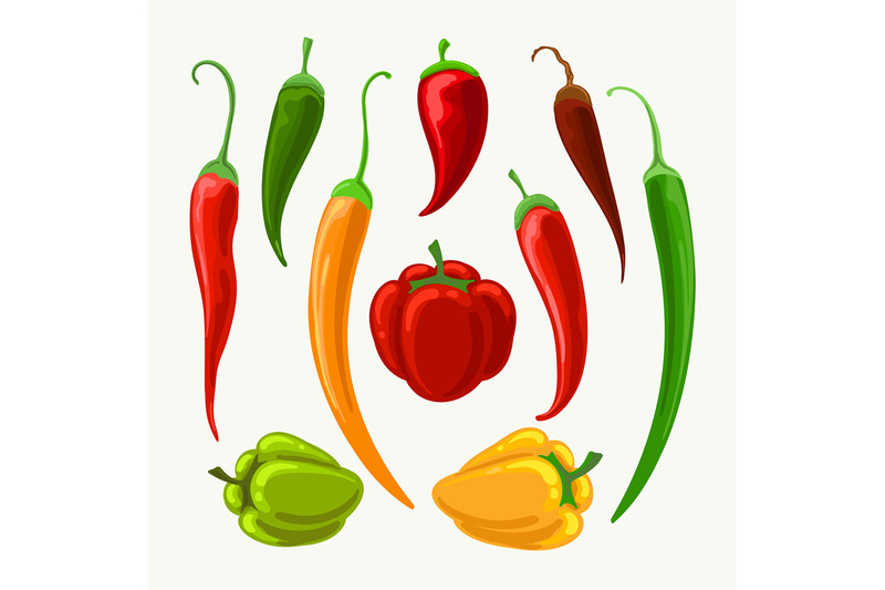 different-peppers-set