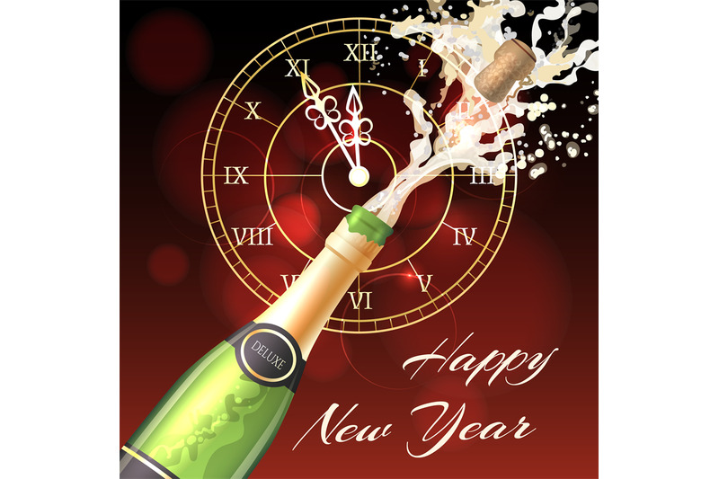 happy-new-year-champagne-poster
