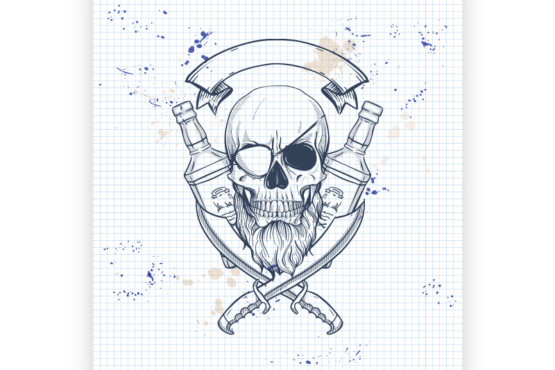 sketch-pirate-skull-with-sword