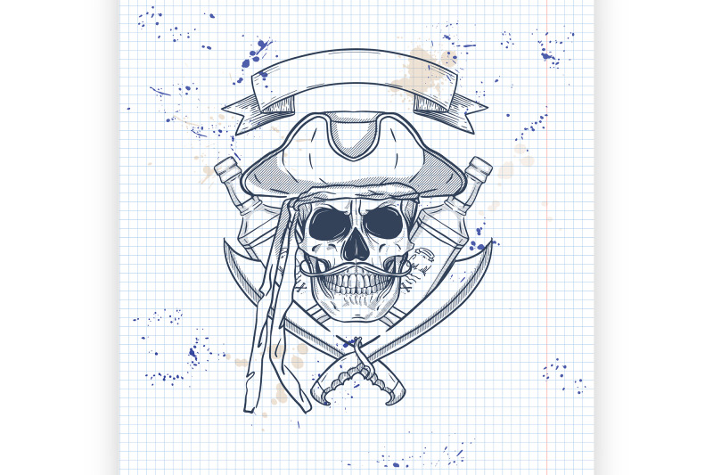 sketch-pirate-skull-with-sword