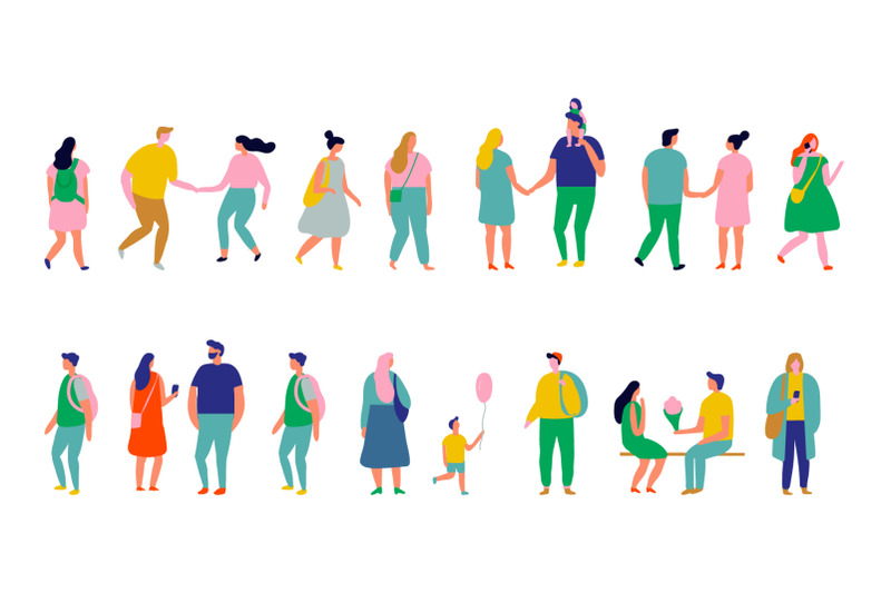 people-crowd-vector-set