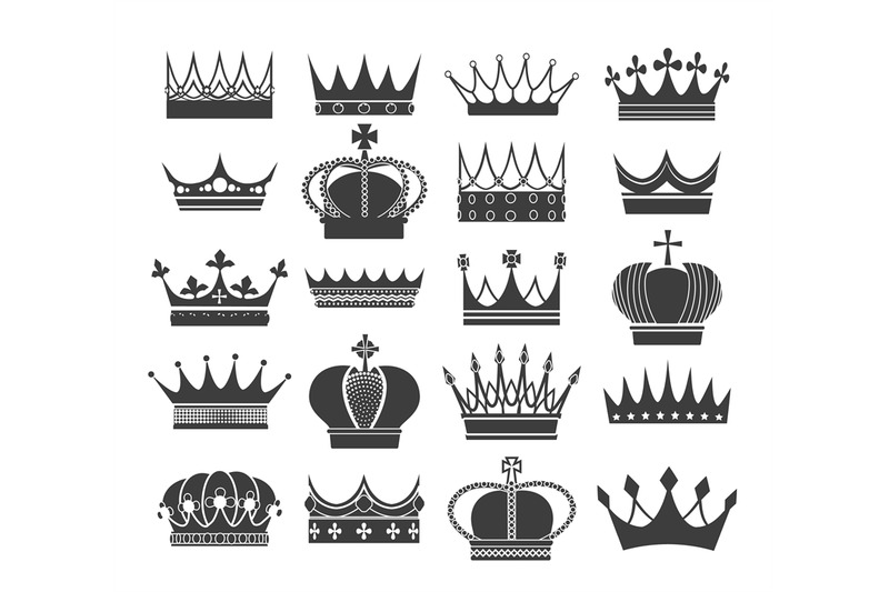 retro-crown-silhouettes