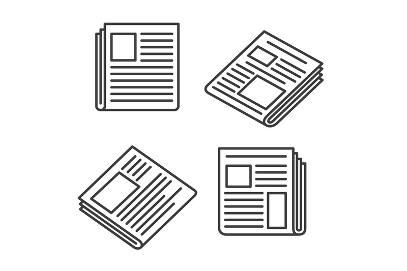 newspaper-icons-set