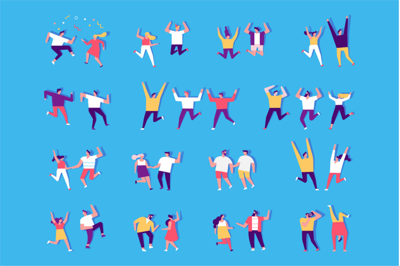 party-people-flat-vector-set