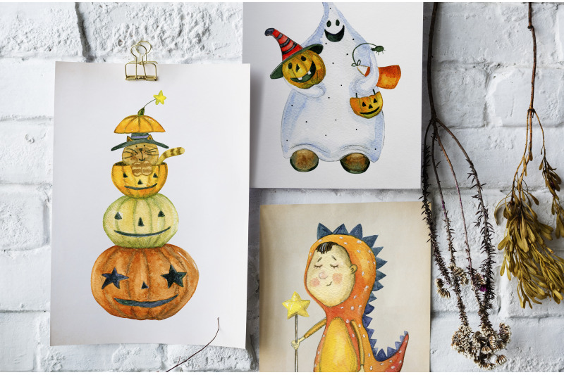 watercolor-halloween-collection