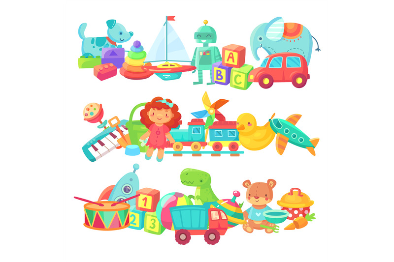 toy-piles-kids-toys-groups-cartoon-baby-doll-and-train-ball-and-car