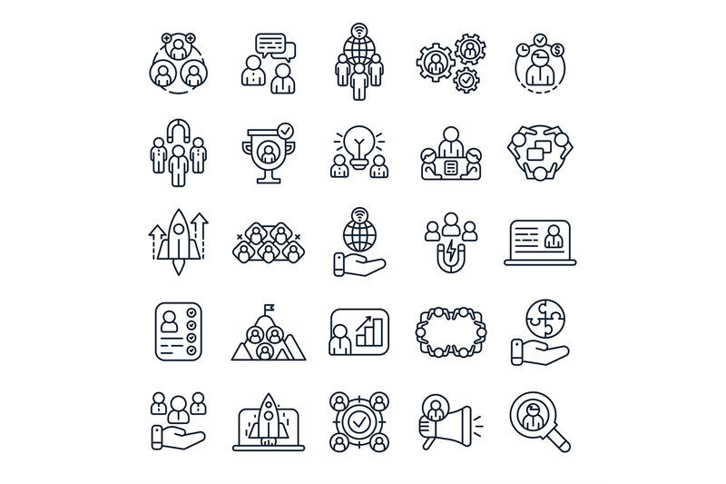 business-people-outline-icons-office-team-brainstorm-business-presen