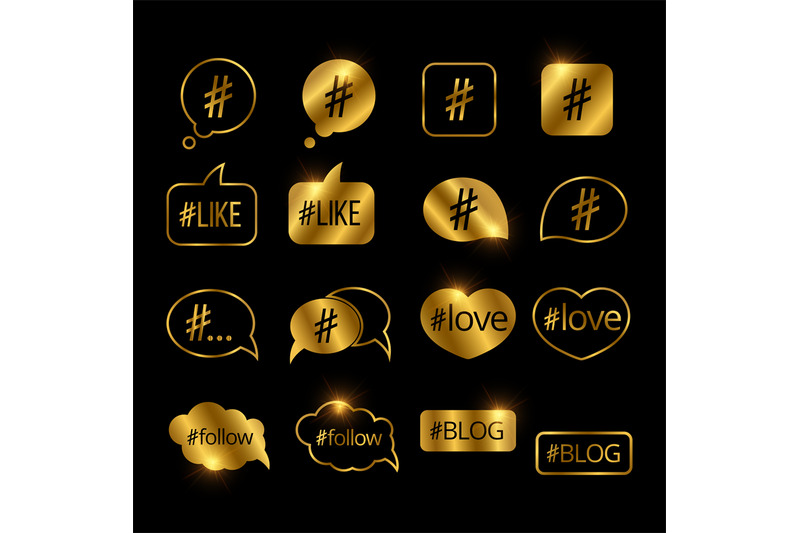 golden-hashtag-post-social-media-vector-icons