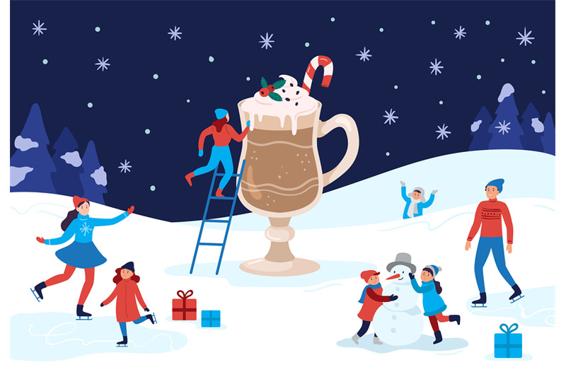 winter-warming-cocoa-mug-happy-people-winter-activities-celebrating