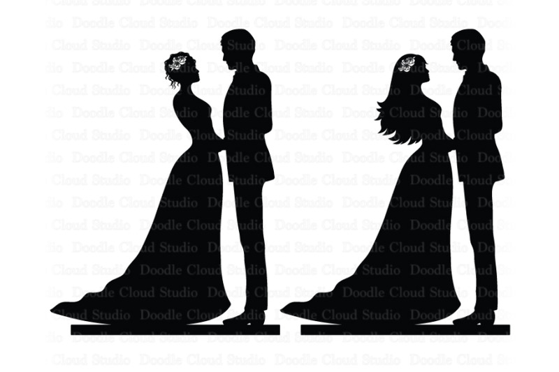 Download Couple Cake Topper SVG, Bride and Groom SVG. Wedding ...