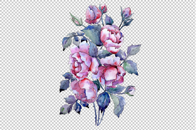 bouquet-of-roses-flower-watercolor-png