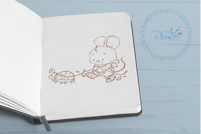 digi-stamp-fall-clipart-cute-mouse-coloring-page-contour