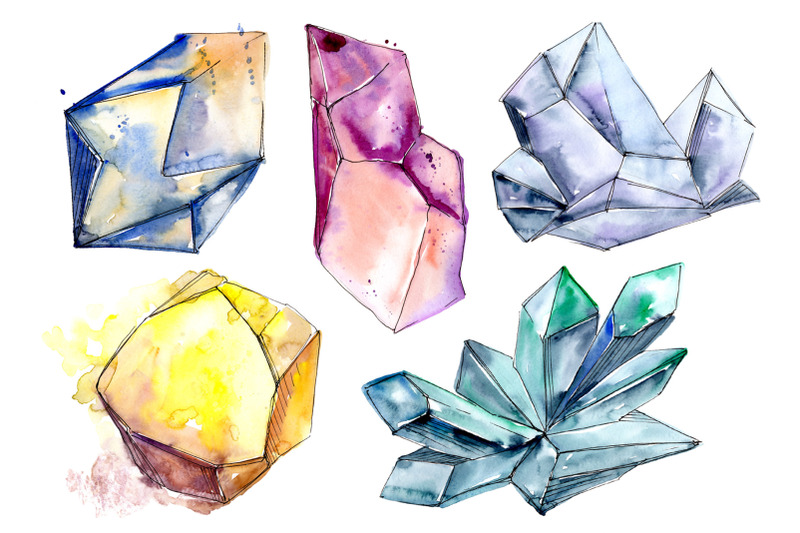 precious-crystals-watercolor-png
