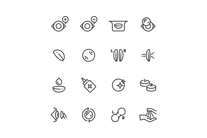 eye-optical-lens-icons-human-eyesight-correction-and-optometrist-outl