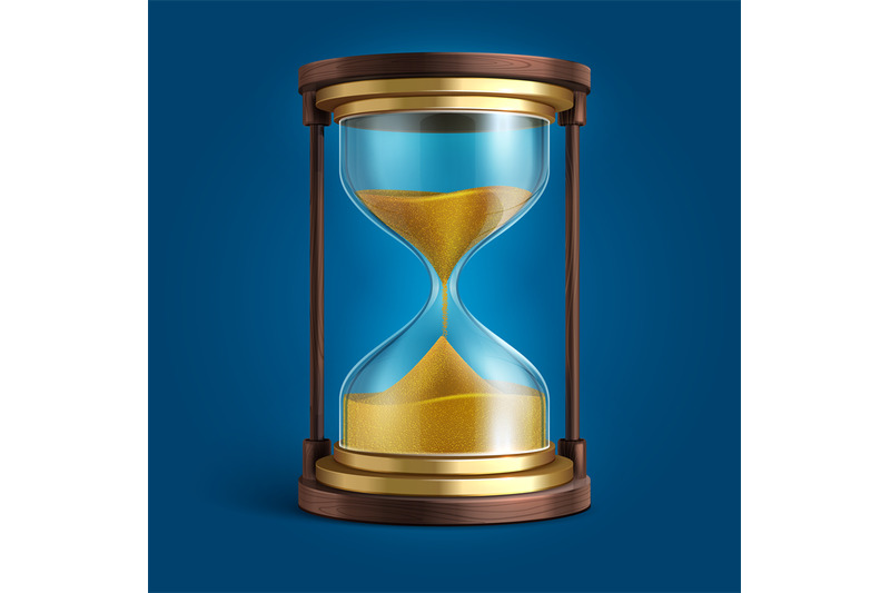 realistic-hourglass-sand-clock-timer-vector-illustration