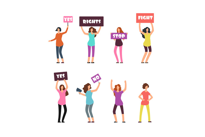 cartoon-women-protesters-feminism-womens-rights-and-protest-vector-c