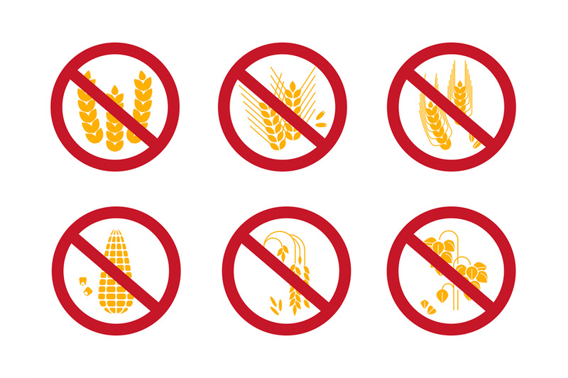 grains-free-icons-set-gluten-free-rice-free-corn-free-icons