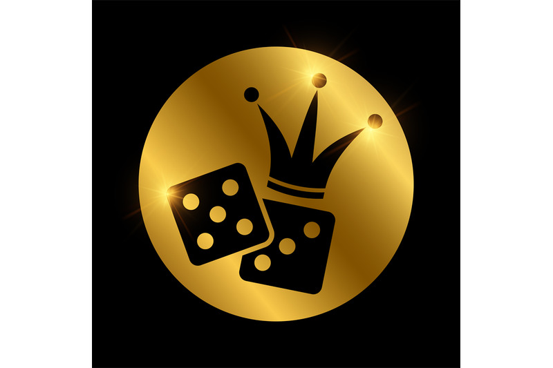 dice-and-crown-black-silhouette-vector-gambling-icon