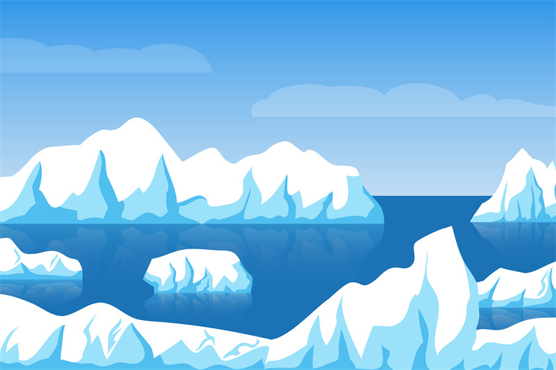 cartoon-winter-polar-arctic-or-antarctic-ice-landscape-with-iceberg-in