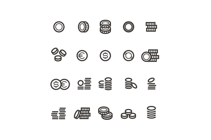 coins-line-icons-money-tax-earn-and-cash-outline-vector-symbols-iso