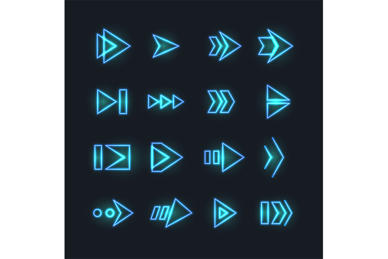 directional-neon-arrows-pointers-orientation-arrowhead-with-luminosi