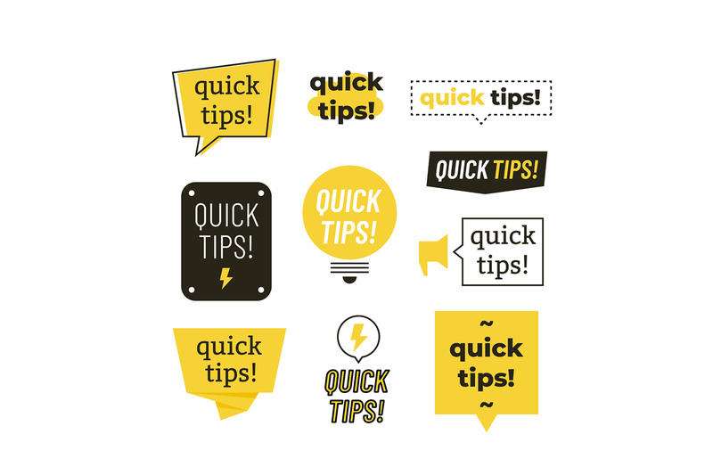 quick-tips-helpful-tricks-vector-logos-emblems-and-banners-vector-se