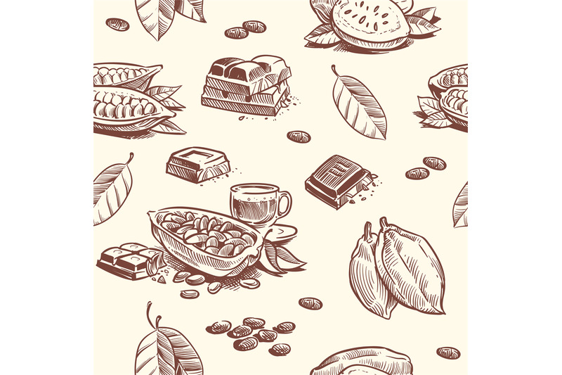 cocoa-tree-chocolate-beans-seamless-pattern-cacao-fruit-woodcut-vect