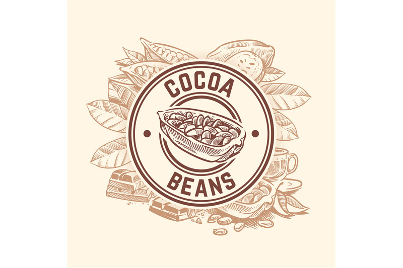 cocoa-bean-tree-chocolate-cacao-sketch-vector-wallpaper