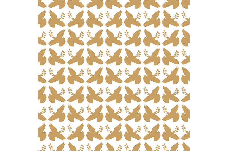 gold-vintage-peace-dove-seamless-pattern