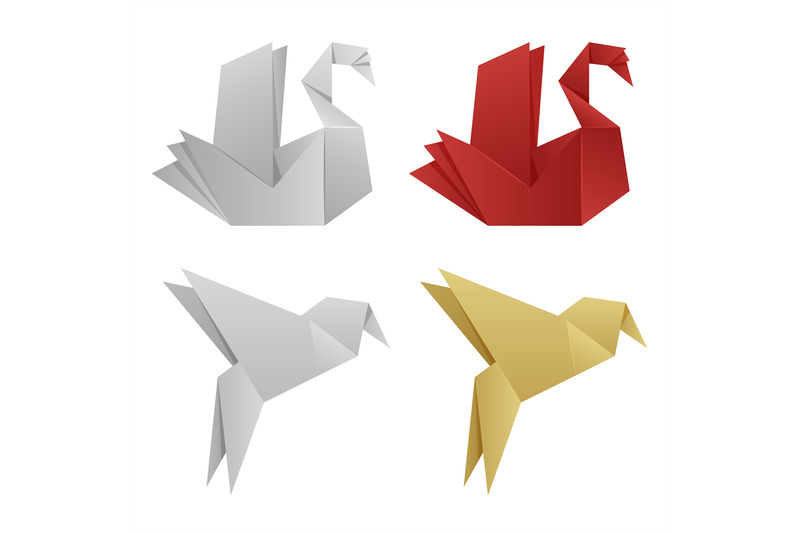 vector-japanese-origami-birds