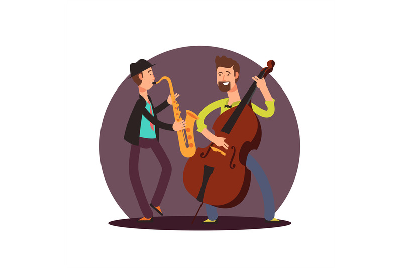 flat-vector-classic-instrumental-duet-musicians-cartoon-characters