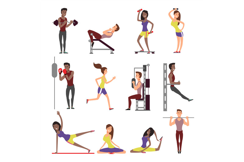 fitness-people-vector-cartoon-characters-set-male-and-female-athletes