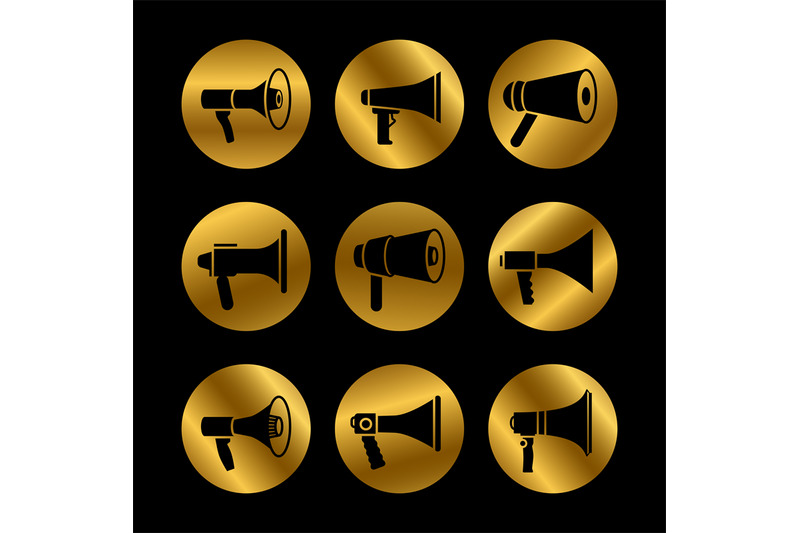 silhouette-megaphone-announcement-loudspeaker-vector-icons