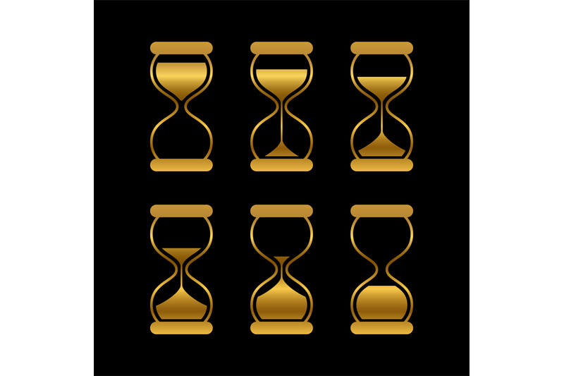 golden-sands-of-time-hourglass-vector-isolated-symbols