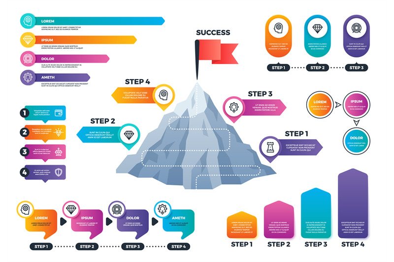 steps-to-success-infographics-mountain-graph-with-levels-achievement