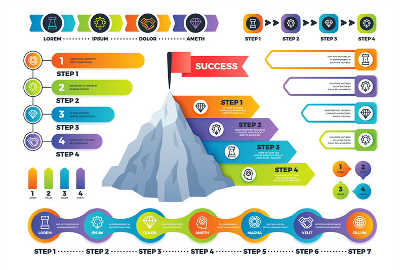 step-infographics-pyramid-graph-with-process-options-infocharts-and