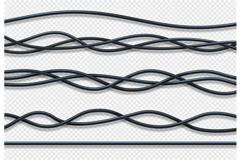 realistic-electrical-wires-connection-industrial-cables-vector-set